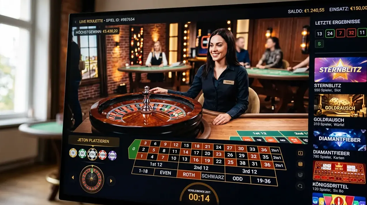Live Casino — Auswahl bei Slotsgem