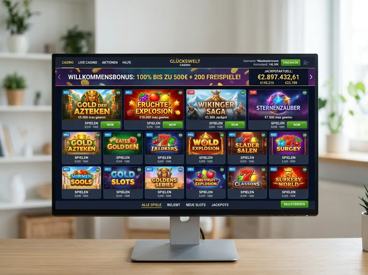 Spieleauswahl bei Slotsgem